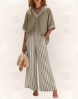 Claudia | Striped Linen Duo Set