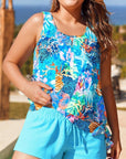Trudy – Elegant tankini with a slimming effect and matching shorts