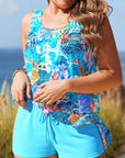 Trudy – Elegant tankini with a slimming effect and matching shorts