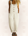 Connie | Vintage Soft Cotton Denim-Look Overall
