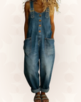 Connie | Vintage Soft Cotton Denim-Look Overall