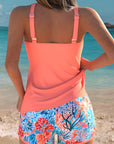 Barbara | Elegant Ocean Print Split Tankini