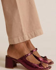 Thick Heels with Back Strap and Block Toe