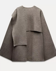 Chloe | Women Elegant Draped Cape Coat