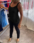 Marie | Pleated Real Relaxed Sleeveless Top