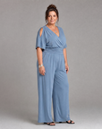 Nyxara | Cold Shoulder Wrap Waist Relaxed Jumpsuit