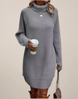 Sarah | Women’s Turtleneck Sweater Dress Long Sleeve