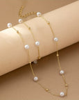 Dainty Pearl Chain Jewelry Set