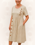 Lori | Striped Midi Dress – Effortless Comfort, Everyday Confidence