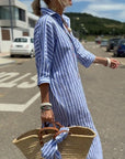 Olivia | Women Timeless Striped Summer Shirt Dress