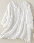 Kayla | Women Loose Fit Ruffle Collar Shirt