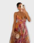 Annai Maxi Dress in Knit - Elegant and Shaping