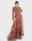 Annai Maxi Dress in Knit - Elegant and Shaping