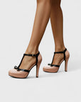 Hailey | Women Spring T-Strap Platform High Heels