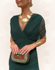 Karen | Long Floral Dress with V-Neck