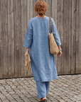 Onyx | Loose Tunic Top Wide Leg Pant Set