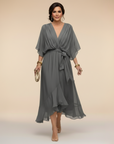 Margaret | Chiffon Dress with V-Neck