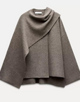 Chloe | Women Elegant Draped Cape Coat