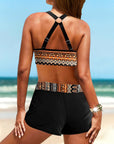 Maryan - Geometric Pattern Bikini with High Elastic Waistband