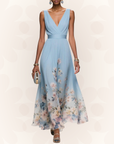 Taylor | Women Floral Chiffon Summer Maxi Dress