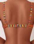 Rose | Two Piece Swimsuit with Striped Print