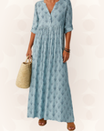 Sabrina | Women Long Sleeve Summer Boho Print Dress