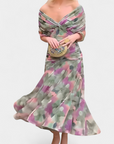 Karen | Long Floral Dress with V-Neck