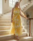Sylin | Gathered Halter Midi Dress