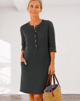 EVI | Casual women's dress with a loose fit and timeless look for everyday wear