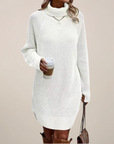 Sarah | Women’s Turtleneck Sweater Dress Long Sleeve