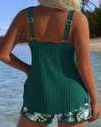 By Esmee® | Striped Tankini with Two-Piece Beach Shorts
