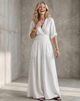 Wanda | Cross Front Wide Leg Jumpsuit