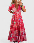 Minelda | Elegant Floral V-neck Dress