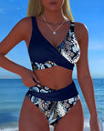 Bikini Contrast Color Fashion Flower