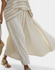 Westlyn | Comfortable Striped Bamboo Top & Flowing Linen Pants