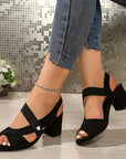 Elara | Cross Strap Comfort Heels