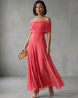 June | Off Shoulder Draped Midi Dress