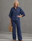 Amity | Button Front Relaxed Tunic Trouser Set