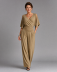 Nyxara | Cold Shoulder Wrap Waist Relaxed Jumpsuit