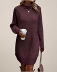 Sarah | Women’s Turtleneck Sweater Dress Long Sleeve