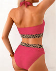 Ribbed Bikini Leopard Color Block