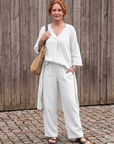 Onyx | Loose Tunic Top Wide Leg Pant Set