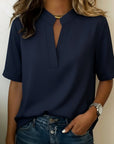 Brittany | Elegant blouse with refined collar