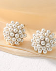 Pearl Dome Stud Earrings