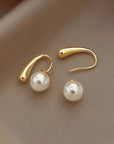 Minimalist Arc Pearl earrings
