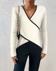 Audrey | Women Winter Wrap V Neck Sweater