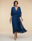 Margaret | Chiffon Dress with V-Neck