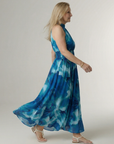 Sylin | Gathered Halter Midi Dress