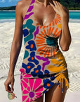 Fiesta – Graphic Floral Tankini with Shorts, Flat Belly Effect