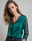 Brooklyn | Women Elegant Long Sleeve Ruffle Blouse